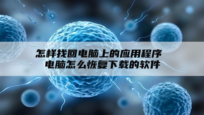 怎样找回电脑上的应用程序 电脑怎么恢复下载的软件